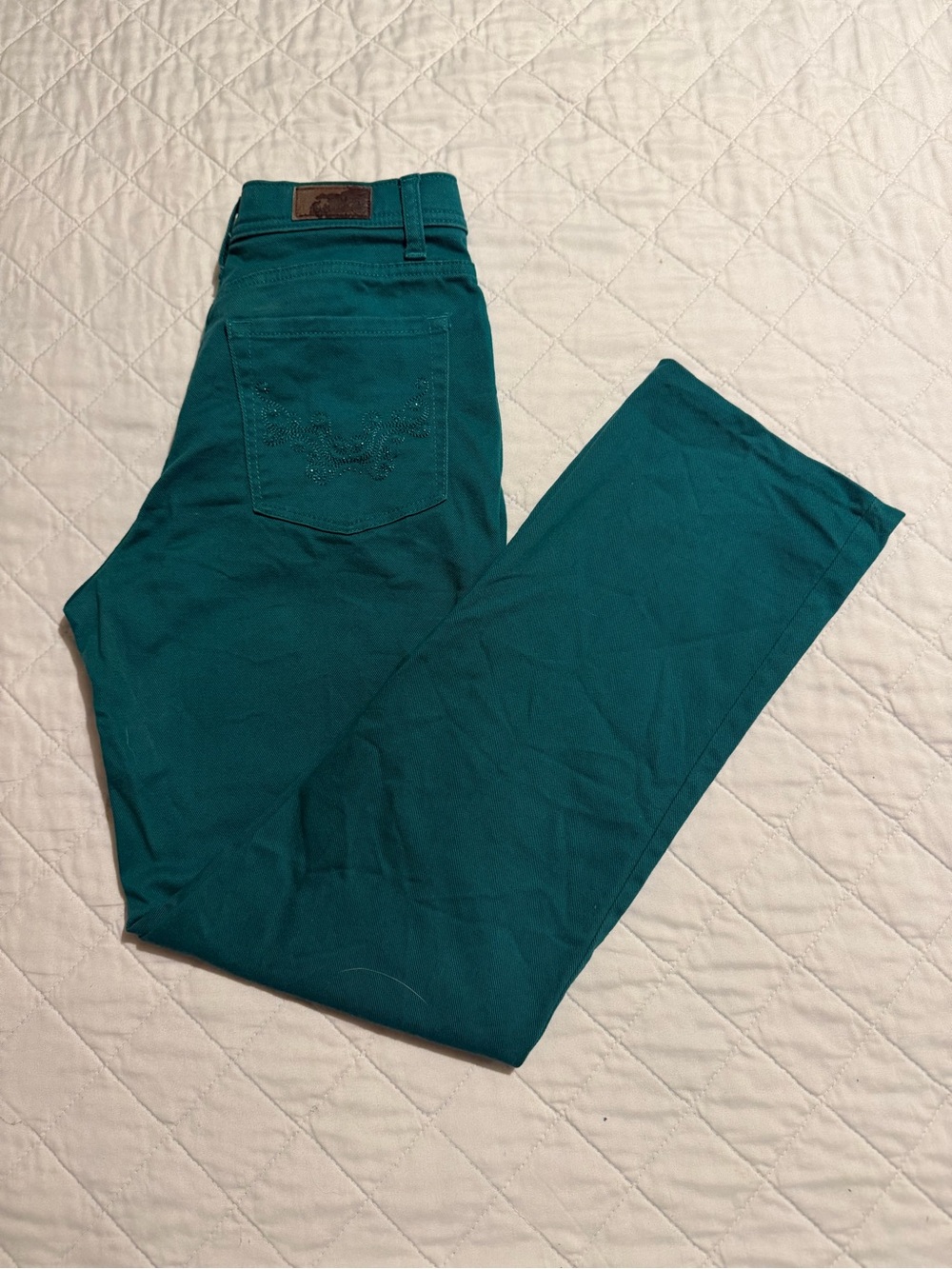Teal Jeans Slim Straight